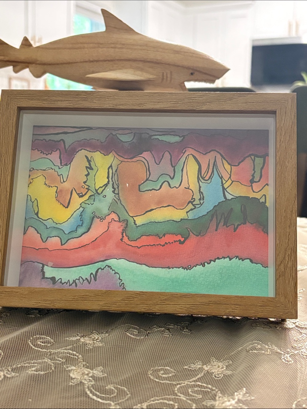 Healing isn’t a straight line. Colorful Abstract Watercolor Framed Art